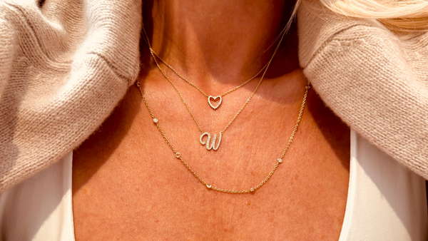 Diamond Initial Necklace