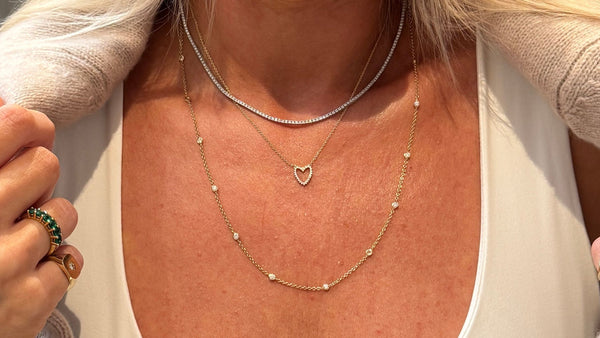 diamond heart necklace