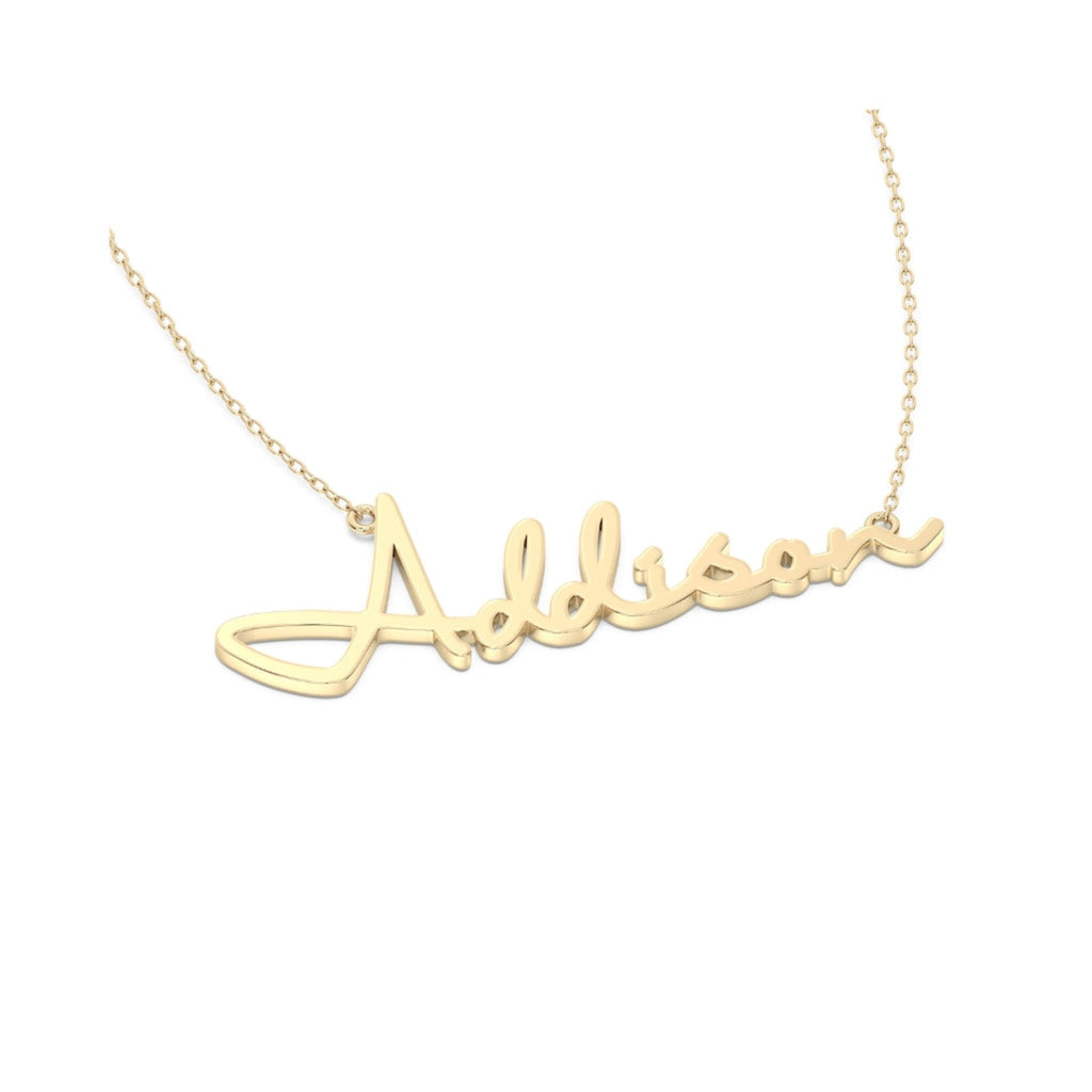 gold name necklace